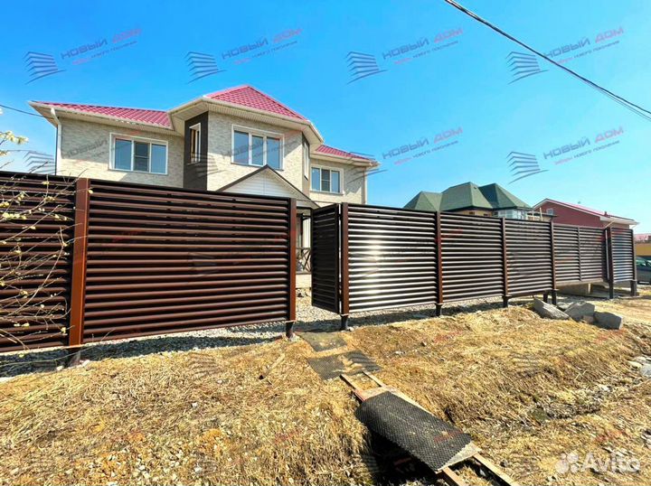 Забор жалюзи из металла