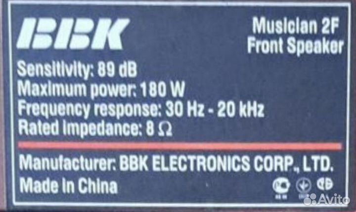 Акустическая колонка bbк 180