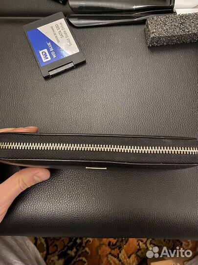 Кошелек мужской кожаный черный