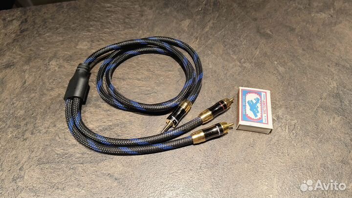 Аудио Кабель jack 3.5 2 rca hi-fi