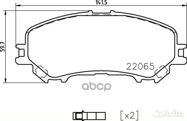 Колодки тормозные дисковые перед NP2078 NIS