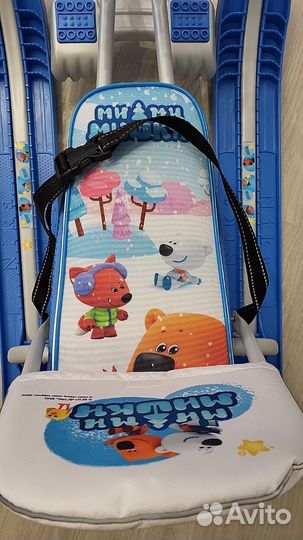 Детский снегокат со спинкой Ника новый