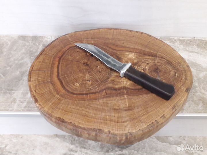 Торцевая разделочная доска из массива дуба (d39см)