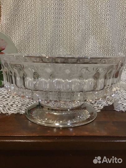 Ваза для фруктов и конфет СССР хрусталь
