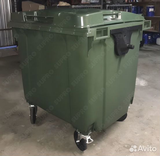 Пластиковый бак для мусора 1100л Ш3271