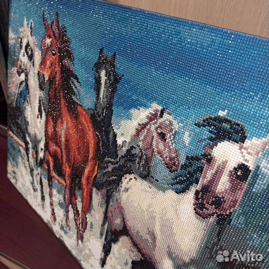 Картина из страз готовая 50х60 на подрамнике