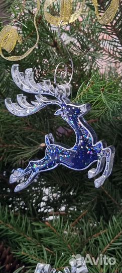 Елочные игрушки ручной работы из эпоксидной смолы