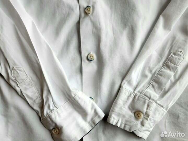 Рубашка белая для мальчика 134