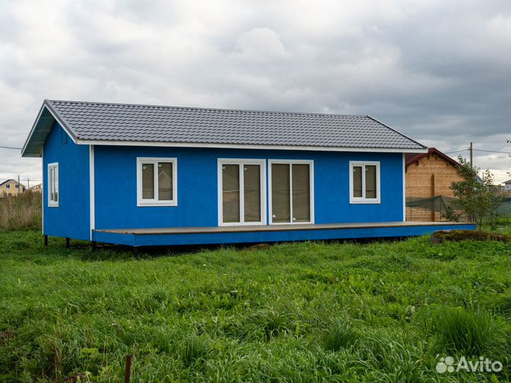 Каркасный дом зимний 72м