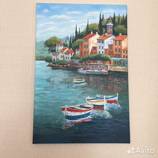 Картина маслом Лодочки