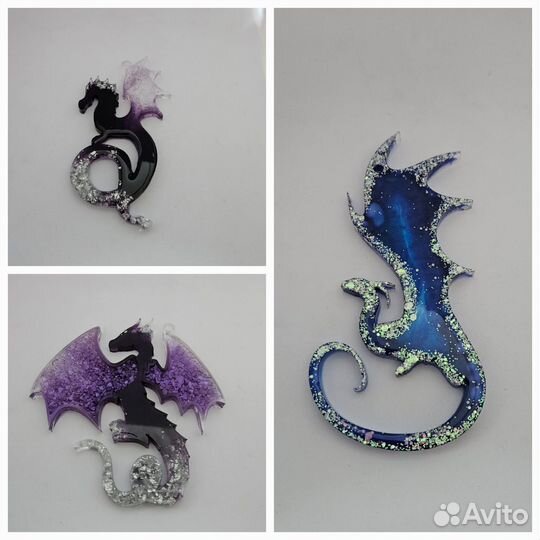 Новогодние игрушки из эпоксидной смолы Дракон