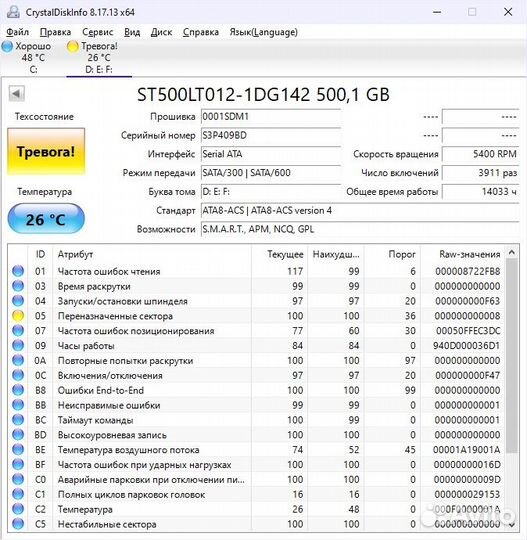 Жёсткий диск Seagste 2.5