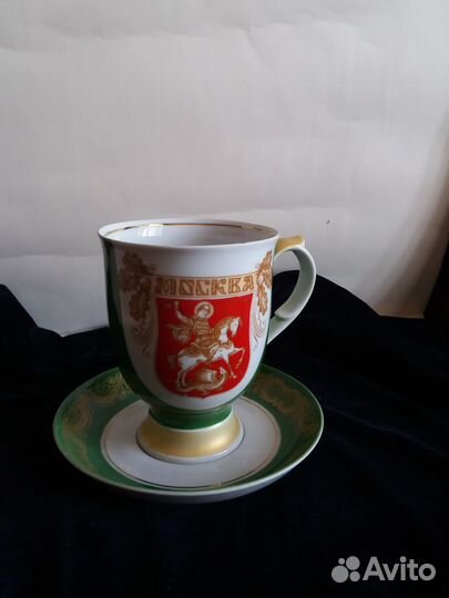 Бокал с блюдцем Москва 850 лет Дулево