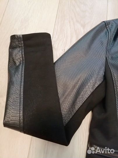 Кожаная куртка косуха женская 46