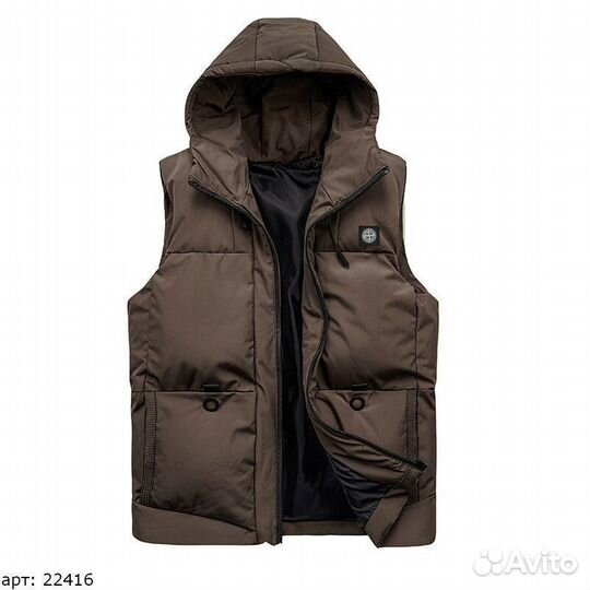 Жилетка Stone Island Коричневая