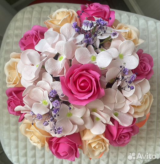 Букет из мыльных цветов