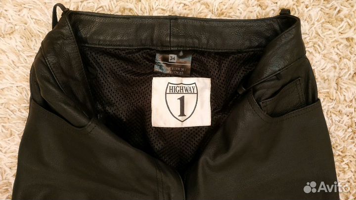 Мото брюки женские из натуральной кожи