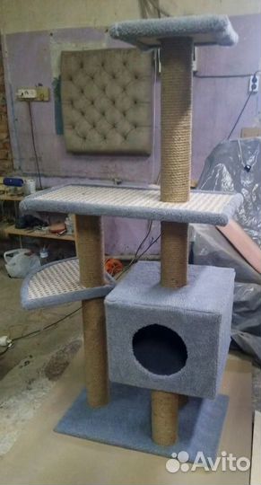 Когтеточки, столбики, игровые комплексы для кошек