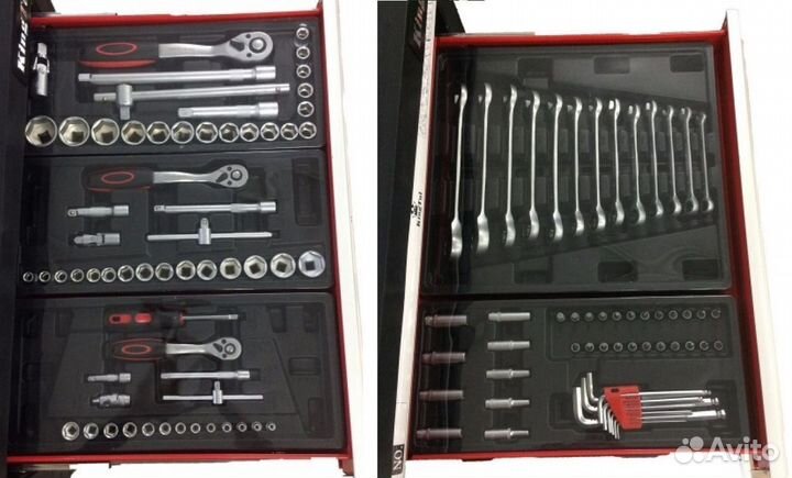 Тележка инструментальная 7 ящиков 220 предметов