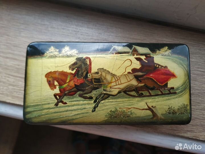 Шкатулка винтаж, раритет, Федоскино