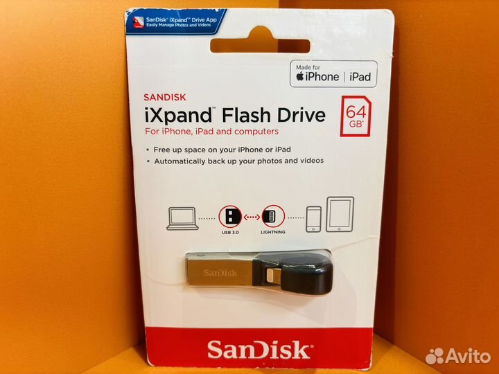 Lightning USB Flash 128GB SanDisk iXpand Flash Dri