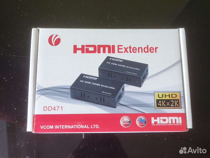 Hdmi удлинитель vcom DD471