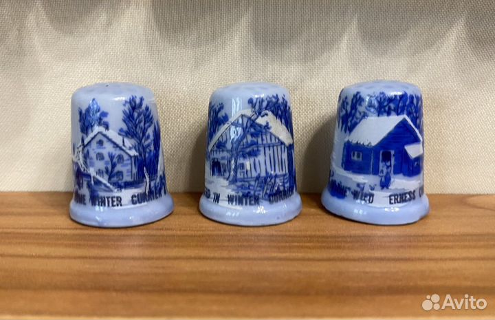 Наперстки коллекционные серии 'Зима' (цена за 3)