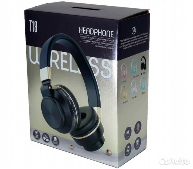 Наушники беспроводные головные tucci T18 в ассорт