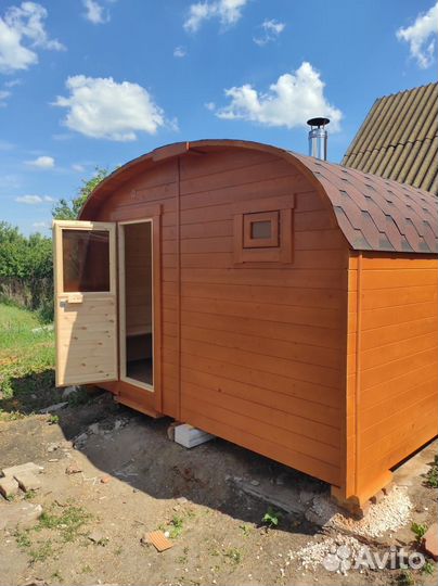 Баня бочка квадро