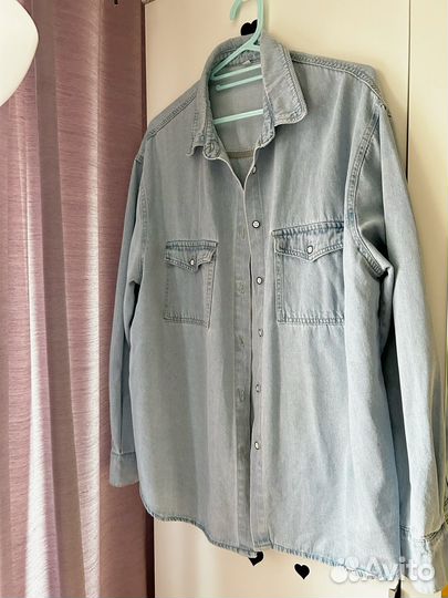 Рубашка джинсовая 48