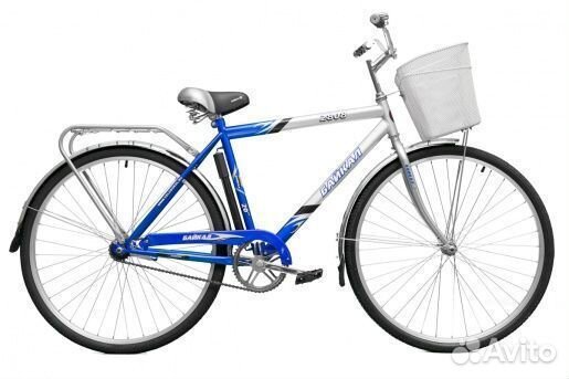 Велосипед с корзиной Байкал 2808 синий