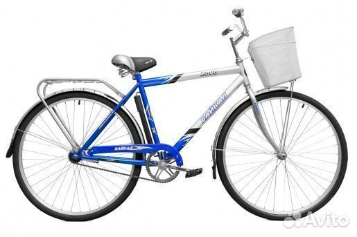 Велосипед с корзиной Байкал 2808 синий