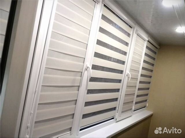 Рулонные шторы на окна день ночь рулонные жалюзи