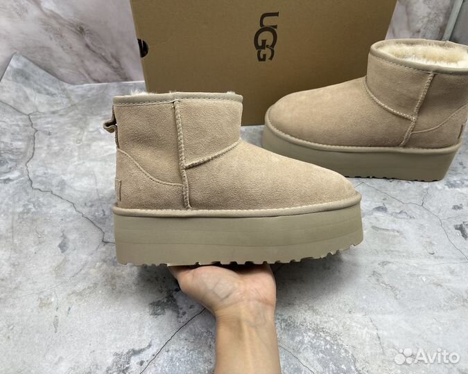 Угги на Платформе Ugg Classic Mini Platform Sand