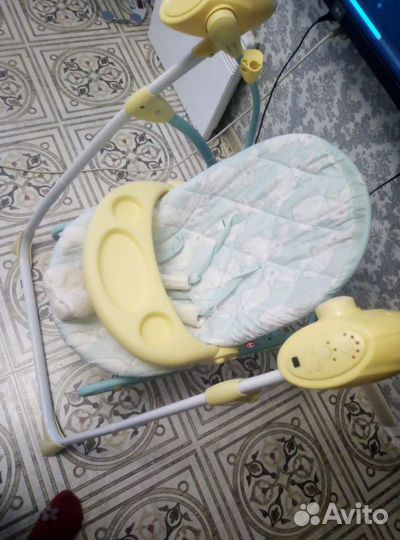 Детские электронные качели шезлонг