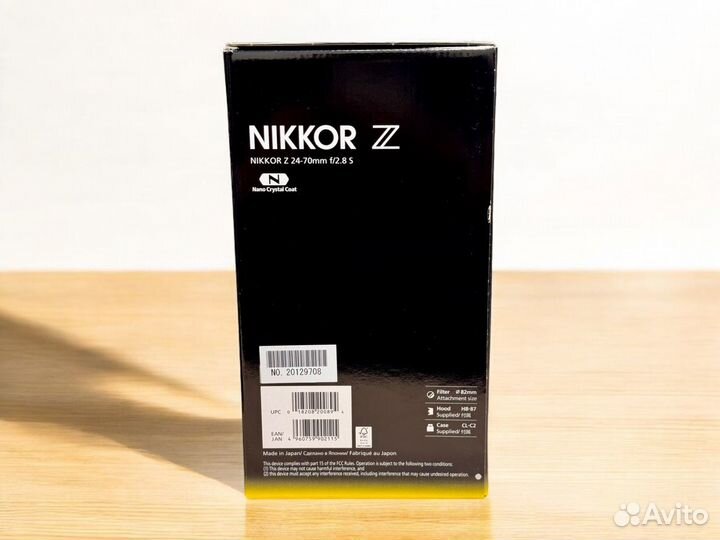 Nikon 24-70mm f/2.8S Nikkor Z новый