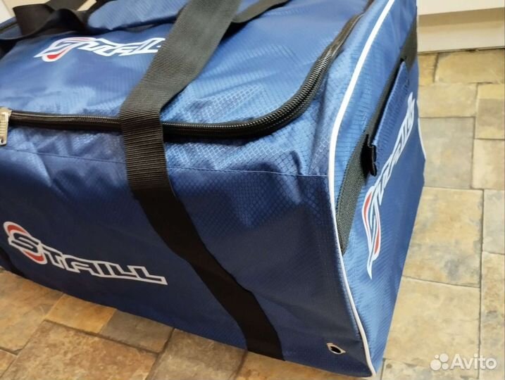 Баул хоккейный 32 без колёс синий ромб