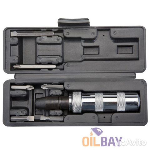 Отвертка ударная c насадками (6 предметов) AVS