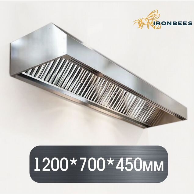 Зонт вытяжной пристенный ironbees звп-1200/700