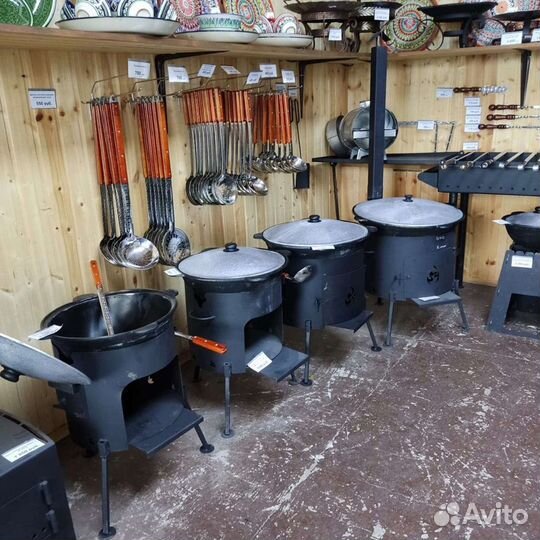 Печь под казан, ножки съёмные, сталь 2-3 мм