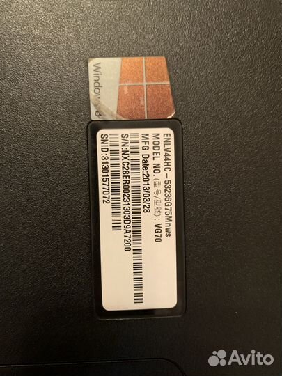 Ноутбук Packard Bell VG70