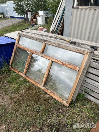 Окна деревянные одинарные 194х100 см 3 шт