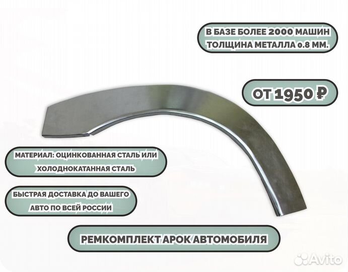 Ремонтные арки (ремкомплект) на машину