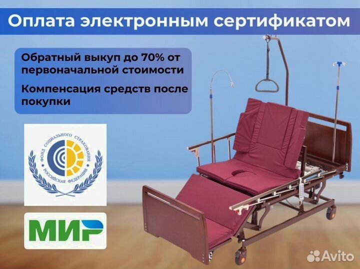 Медицинская кровать функциональная