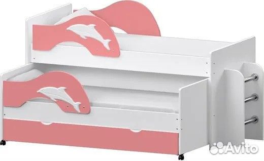 Детская выдвижная кровать для 2 детей
