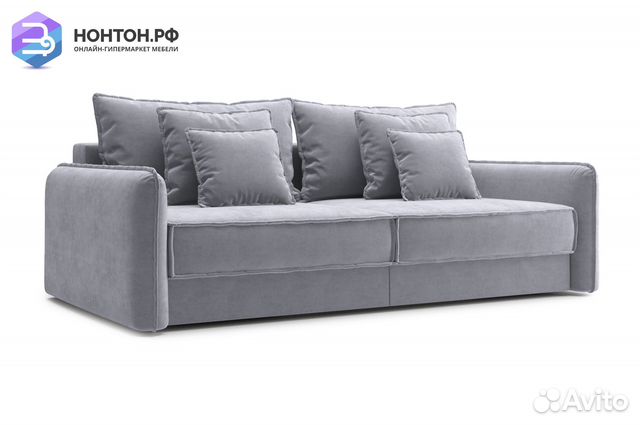 Диван тик-так Антей 3-х местный серый