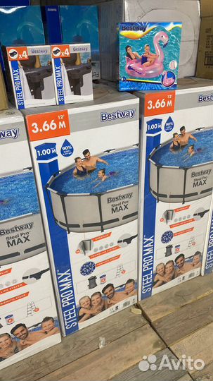 Каркасный бассейн 3.66/1.00 фильтр лестница