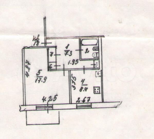 1-к. квартира, 39 м², 5/5 эт.
