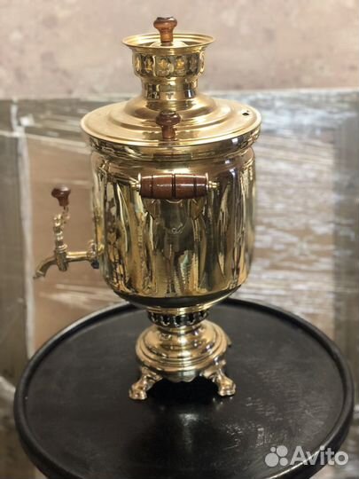 Самовар советский угольный Дубовые листья