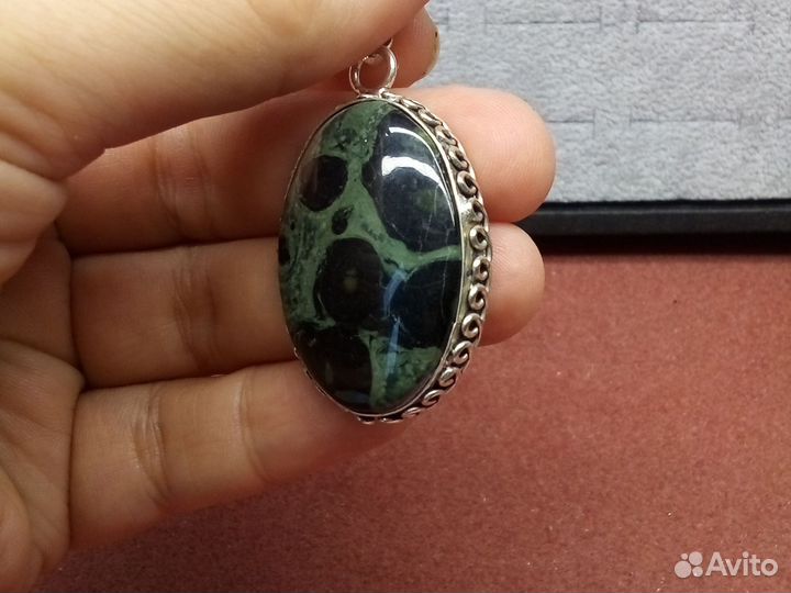 Яшма cambaba. кулон, серьги посеребрение